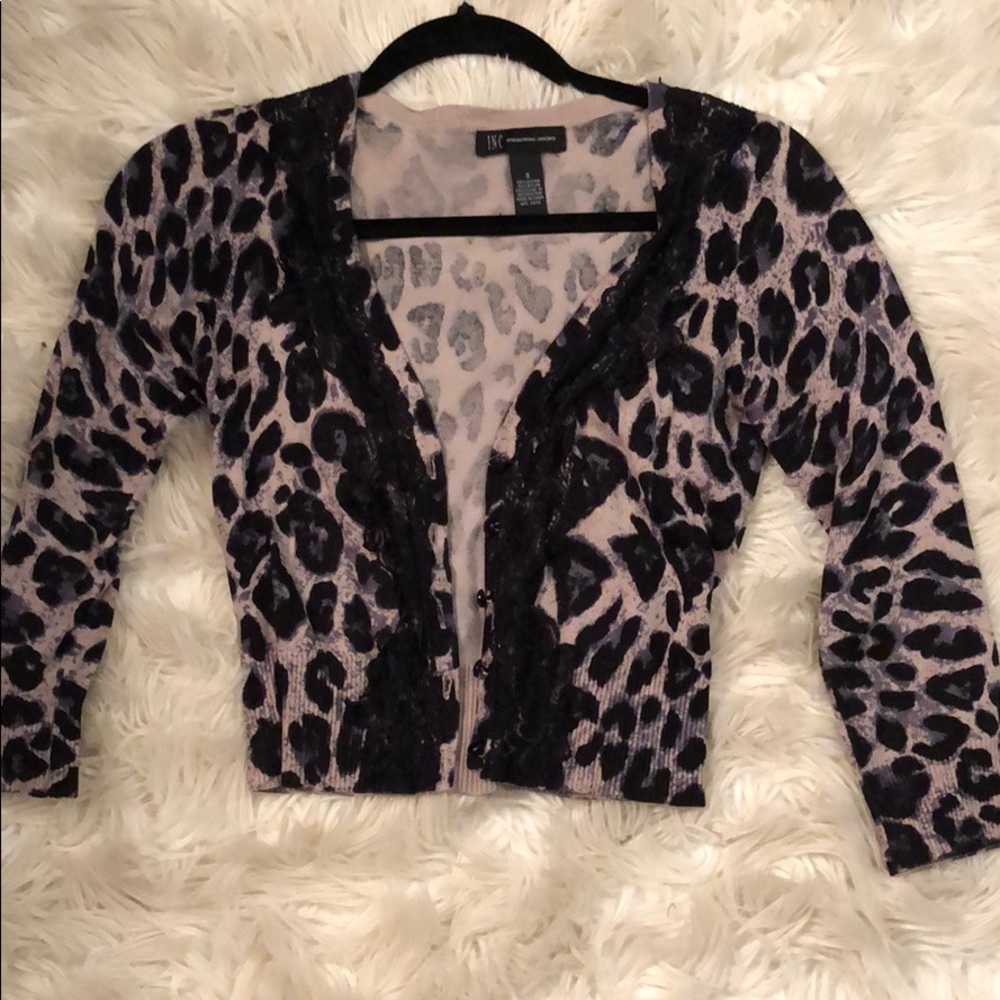 Cheetah print leopard cardigan